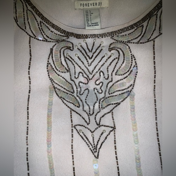 Forever Twenty-one embellished tank top Large Downton Abbey Vibe! - Picture 4 of 12